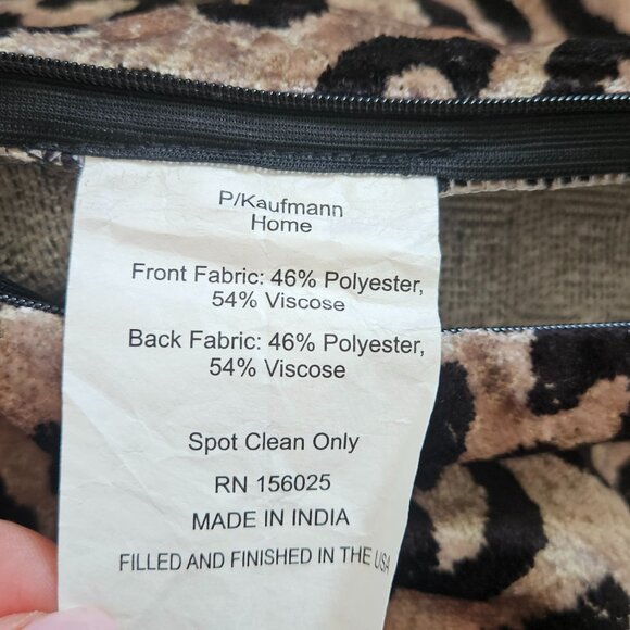 Designer Fabric P. Kaufmann Animal Print Pillow Cover - Picture 7 of 7